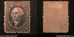 US #36 12 Cent Washington - Used - light red