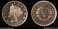 1885 V Nickel, Grade= F