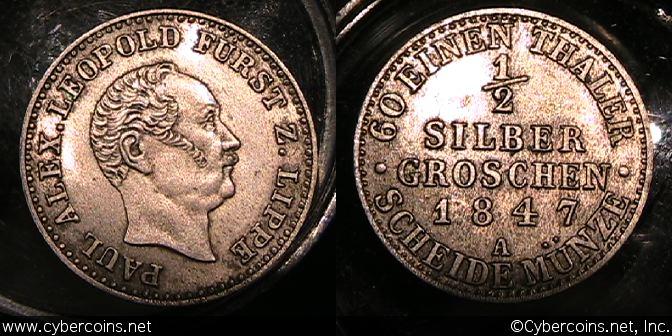Lippe-Detmold, 1847A, Groschen, KM254, AU