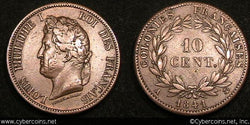 France/French Colonies, 1841A, 10 Centimes