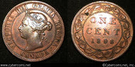 1898H, Canada cent, KM7, VF.