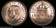 Great Britain, 1945, 6 Pence, KM852, UNC