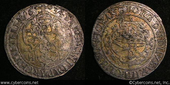 Germany/Saxony, 1634HI, 1/24 thaler, KM71