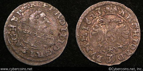 Austria, 1623, 3 Kreuzer, KM287? - VF/XF
