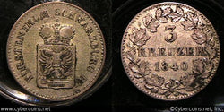 Schwarzburg-Radolstadt, 1840, 3 Kreuzer,