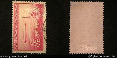 Liechtenstein Airmail #C15 - 1 Fr - Used - light