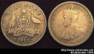 Australia, 1912L  - 6 pence -  F+, KM25