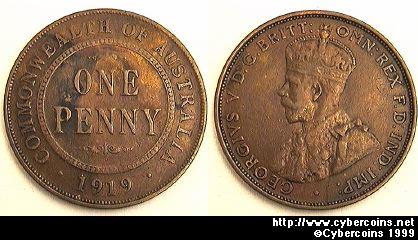 Australia, 1919M - 1 penny -  XF, KM23