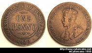 Australia, 1920 - 1 penny -  XF/VF, KM23