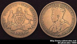 Australia, 1922,  1 florin,  F/VF -  KM27