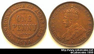 Australia, 1934,   1 penny,  XF, KM23