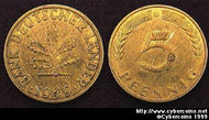 Germany, 1949D,  5 pfennig, AU/UNC, KM102