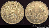 Germany, 1956F,   1 mark, AU, KM110