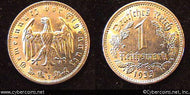 Germany, 1933F, 1 mark, UNC, KM78.