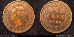 1898H, Canada cent, KM7, VF. Nice