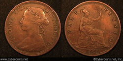 Great Britain, 1891, XF, KM754 - 1/2 Penny