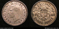 Great Britain, 1942, 3 pence, VF/XF, KM848