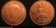 Great Britain, 1940, 1 penny, XF, KM845
