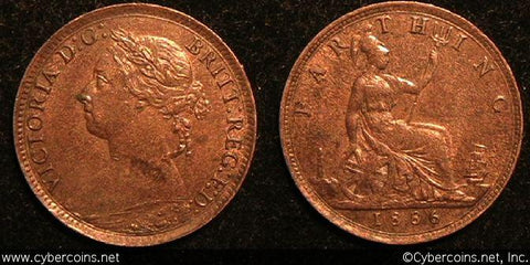 Great Britain, 1886, 1 farthing, AU/UNC-,