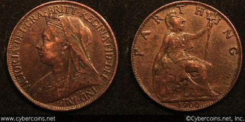 Great Britain, 1900, 1 farthing, XF, KM788.2