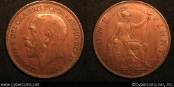 Great Britain, 1920, Penny, XF, KM810 - exact