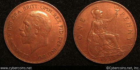 Great Britain, 1930, 1 penny, XF, KM838