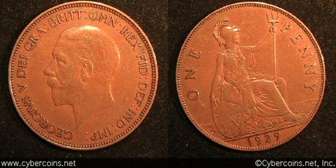 Great Britain, 1929, 1 penny , XF, KM838 -