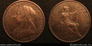 Great Britain, 1901, Penny, XF, KM790 -