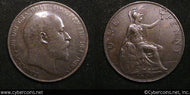 Great Britain, 1907, Penny, XF, KM794.2
