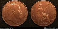 Great Britain, 1907, 1/2 penny, XF, KM793.2,