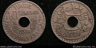 Tunisia, 1938, XF, KM259 - 10 centimes -