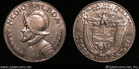 Panama, 1932, XF, KM12.1 - 1/2 balboa