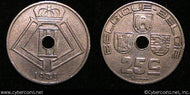 Belgium, 1939,  25 centimes, XF, KM114.2