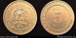 Mexico, 1906, 5 centavos,  UNC-, KM421