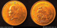 Mexico, 1953,  5 centavos, UNC, KM424