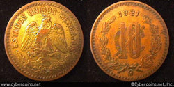 Mexico, 1921,  10 centavos, VF, KM430