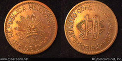 Mexico, 1921,  10 centavos, VF, KM430