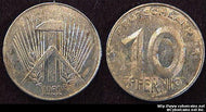 Germany, 1952E,  10 pfennig, AU, KM7