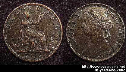 Great Britain, 1895,   1 farthing, VF/XF, KM753