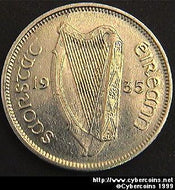Ireland, 1935,  6 pence,  AU, KM5
