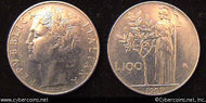 Italy, 1957,  100 lira, XF+, KM96