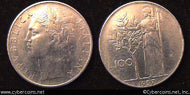 Italy, 1957,  100 lire, XF, KM96