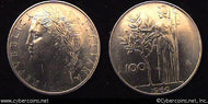 Italy, 1960,  100 lire, XF, KM96