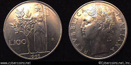Italy, 1963,  100 lira, AU, KM96