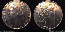 Italy, 1963, 100 lira,  AU, KM96