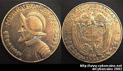 Panama, 1934, XF, KM12.1 - 1/2 balboa