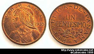 Panama, 1935, 1 centesimo,  UNC, KM14