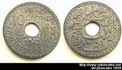 Tunisia, 1942a,  10 cents, UNC, KM267
