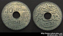 Tunisia, 1942a,  10 cents, UNC, KM267