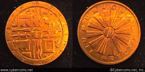 Uruguay, 1969, 1000 Pesos - KM 55a ...